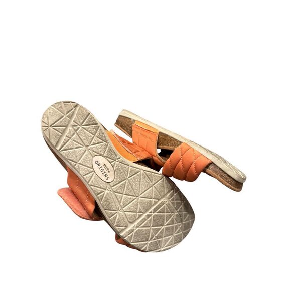 Earth Origins Quilted Cross Band Slide Sandals Oceana Orange Vacation - Picture 8 of 8